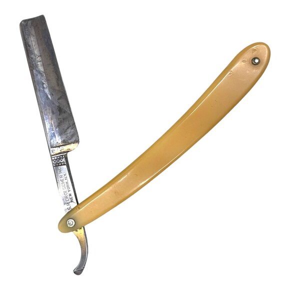 Vtg Gold SR Droescher Straight Razor Original Green Box Shaving Masterpiece READ - Picture 2 of 7